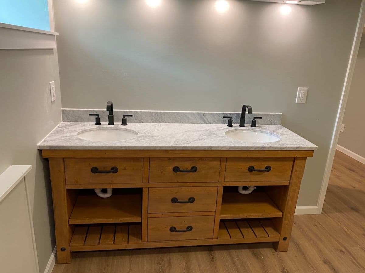 Basement conversion detail - lighting installation in Bristol, TN