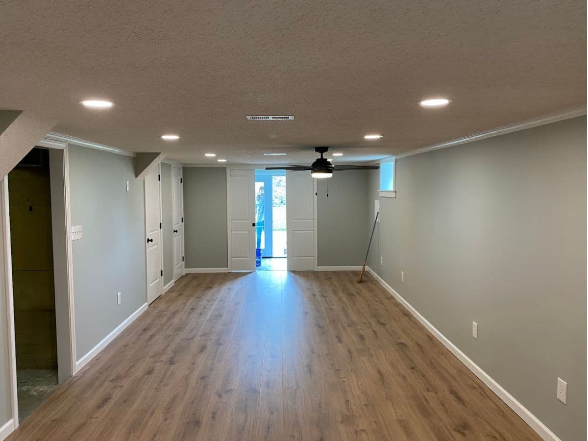 Basement conversion detail - trim work in Bristol, TN