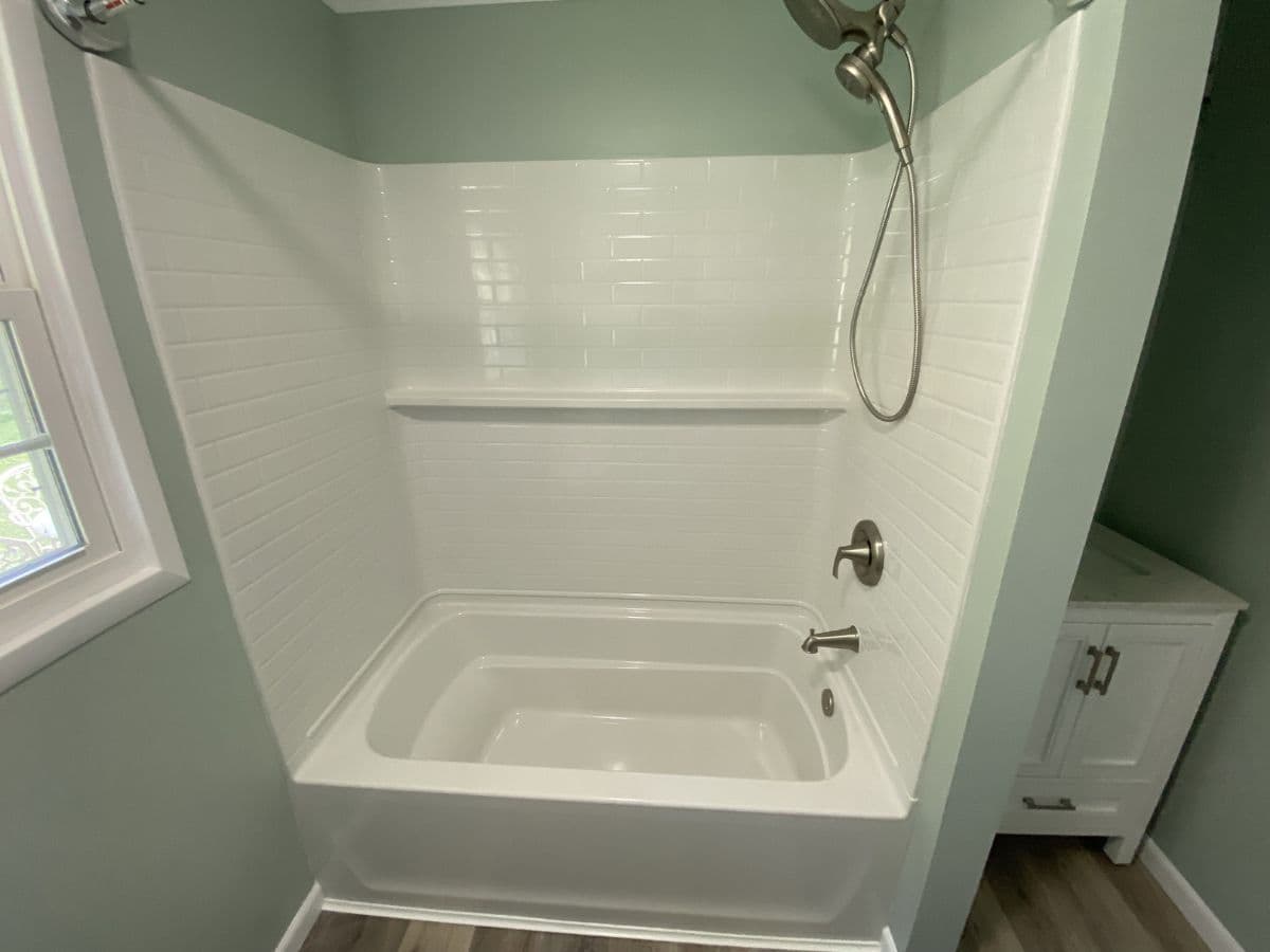 Bathroom remodel detail - vanity installation in Bristol, TN