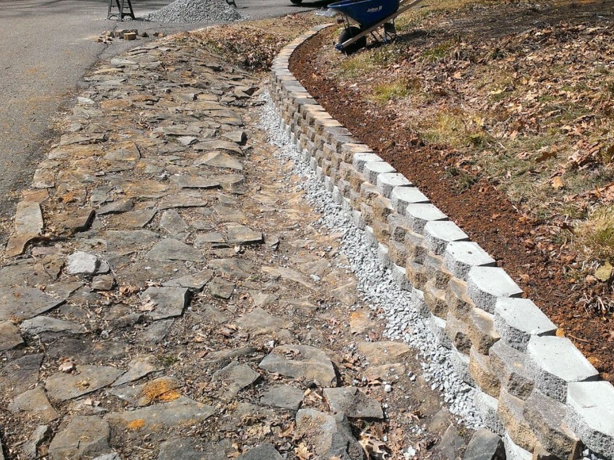 Exterior upgrade detail - finished walkway in Bristol, TN
